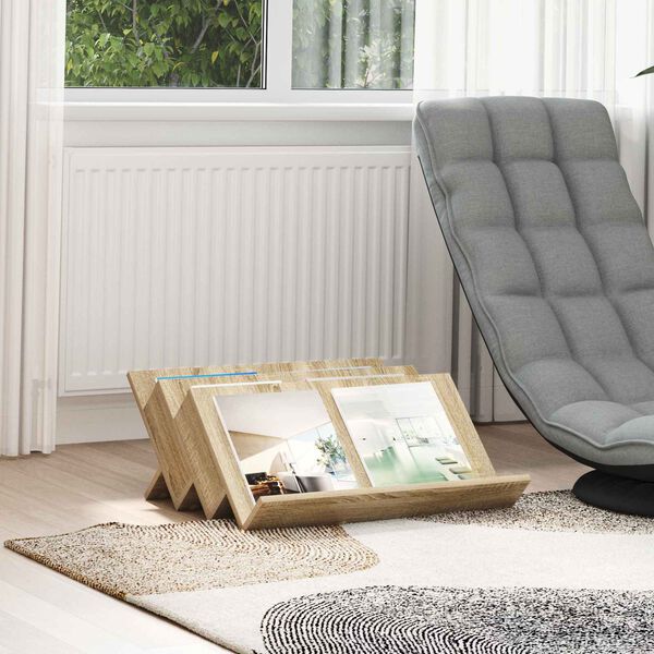 vidaXL Estante de Revistas Carvalho Sonoma 65 x 53 x 28,5 cm