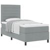 vidaXL Cama Box com colch&atilde;o Cinzento-claro 90 x 200 cm tecido