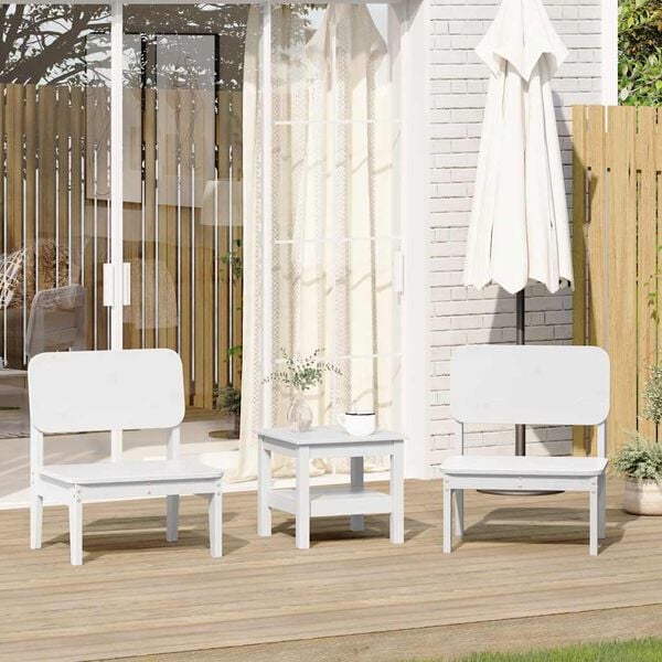 vidaXL Cadeiras de jardim 2 pcs 60x52,5x72 cm pinho maci&ccedil;o branco
