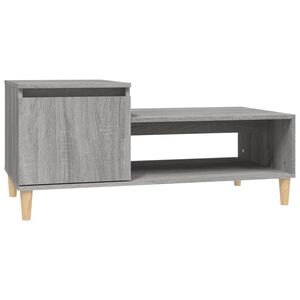 vidaXL Mesa de centro 100x50x45 cm derivados madeira cinzento sonoma