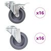 vidaXL 32 pcs rodas girat&oacute;rias com furo roscado 75 mm