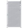 vidaXL Port&atilde;o de Jardim Prateado 96 x 200 cm A&ccedil;o inoxid&aacute;vel
