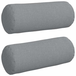 vidaXL Almofadas de Apoio 2 pcs Cinzento-claro &Oslash; 15 x 40 cm tecido