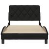 vidaXL Estrutura de cama sem colch&atilde;o 100x200 cm tecido preto
