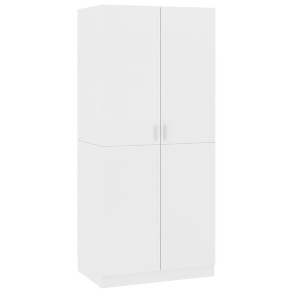 vidaXL Roupeiro 80x52x180 cm derivados de madeira branco
