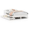 vidaXL Cama sem colch&atilde;o 120x190 cm madeira de pinho maci&ccedil;a branco