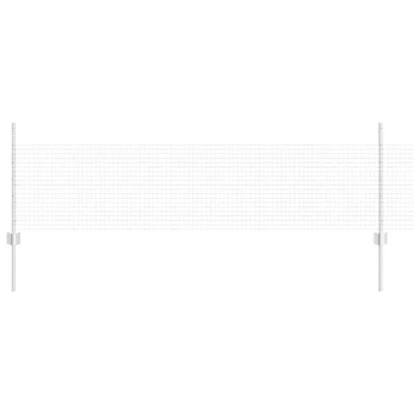 vidaXL Cerca com Poste Prateado 0,5 x 100 m A&ccedil;o