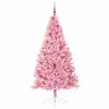 vidaXL Árvore de Natal Artificial Pré-iluminada Rosa 210 cm PVC