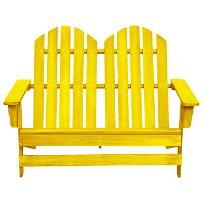 vidaXL Cadeira de jardim Adirondack 2 lugares abeto amarelo