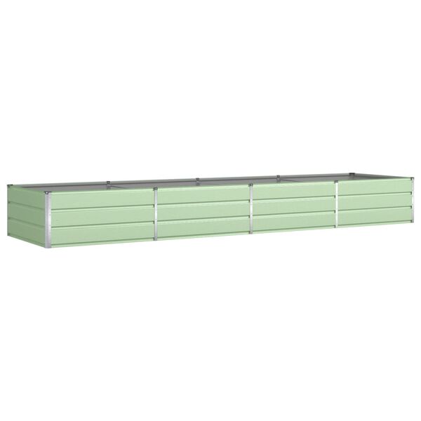 vidaXL Floreira Verde Pastel 195 x 100 x 45 cm A&ccedil;o Galvanizado