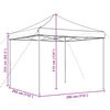 vidaXL Tenda p/ festas pop-up dobr&aacute;vel 292x292x315cm cinza-acastanhado