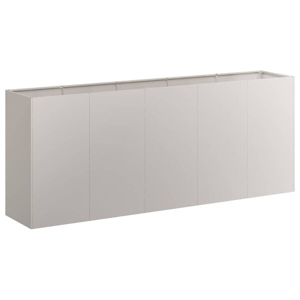 vidaXL Floreira enferrujada 200x40x80 cm a&ccedil;o resistente