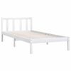 vidaXL Estrutura de cama 90x200 cm pinho maci&ccedil;o branco