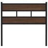 vidaXL Cabeceira de substitui&ccedil;&atilde;o 90 cm derivados madeira/a&ccedil;o carvalho castanho