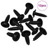 vidaXL Prego Autoperfurante 12 unid. Preto 3,5 x 12 mm Ferro