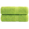 vidaXL Toalhas de rosto premium SOLUND 2 unidades verde-ma&ccedil;&atilde; 30x30 cm 600 g/m&sup2;