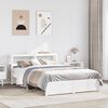 vidaXL Estrutura de cama c/ cabeceira sem colch&atilde;o 140x200 cm branco