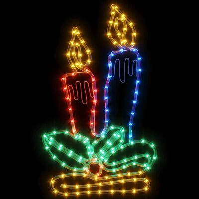 vidaXL Figura de velas de Natal com 144 luzes LED 70x42 cm