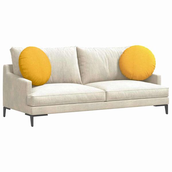 vidaXL Almofadas de Assento 2 pcs Amarelo Claro &Oslash; 50 cm