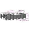 vidaXL 13 pcs conjunto de jantar p/ jardim com almofad&otilde;es vime PE bege
