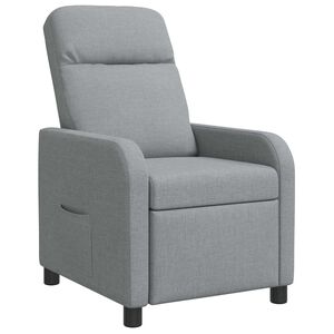 vidaXL Reclin&aacute;vel Cinzento-claro Tecido