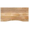 vidaXL Tampo de mesa com curva 140x50x2,5 cm mangueira &aacute;spera maci&ccedil;a