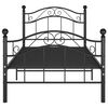 vidaXL Estrutura de cama 100x200 cm metal preto