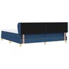 vidaXL Cama Box com colch&atilde;o com cabeceira Azul 200 x 200 cm tecido