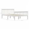 vidaXL Estrutura de cama 120x200 cm pinho maci&ccedil;o branco