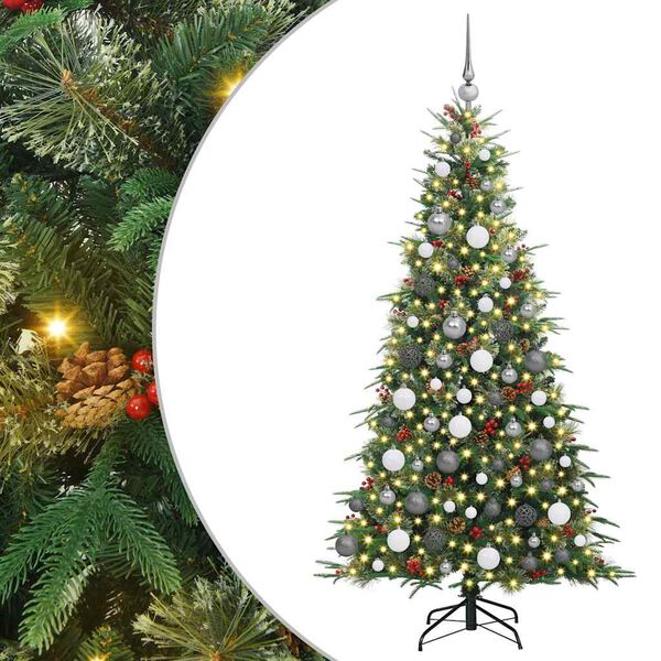 vidaXL &Aacute;rvore de Natal Articulada Artificial Verde 180 cm PE e PVC