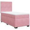 vidaXL Cama com molas/colch&atilde;o 80x200 cm veludo rosa