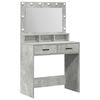 vidaXL Mesa de vestir Cinzento 79 x 41 x 135 cm Derivados de Madeira