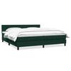 vidaXL Cama com molas/colch&atilde;o 180x220 cm veludo verde-escuro