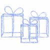 vidaXL Caixas de prendas de Natal com luzes LOVIISA 3 unid. 360 LED
