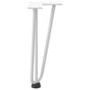 vidaXL Pernas de grampo para mesa de centro 4 pe&ccedil;as, branco, 30 cm, a&ccedil;o maci&ccedil;o