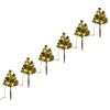 vidaXL &Aacute;rvores de Natal de caminho 6 pcs 45 cm PVC LEDs branco quente