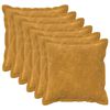 vidaXL Capa almofada 6 unid. HOUTEN Amarelo 40 x 40 cm