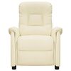 vidaXL Cadeira de massagens couro artificial cor creme