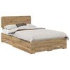 vidaXL Estrutura da Cama com cabeceira Carvalho Artesanal 120 x 190 cm