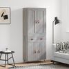 vidaXL Arm&aacute;rio alto 69,5x34x180 cm derivados de madeira sonoma cinza