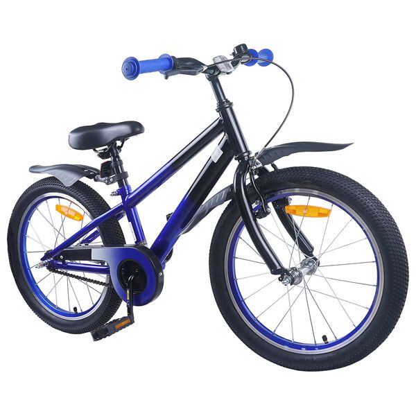 vidaXL Bicicleta Infantil 20 Polegadas para 6-11 Anos Azul Preto