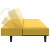 vidaXL Sof&aacute;-cama de 2 lugares com apoio de p&eacute;s veludo amarelo