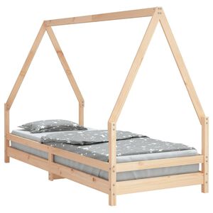 vidaXL Estrutura de cama infantil 80x200 cm madeira de pinho maci&ccedil;a