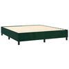 vidaXL Cama com molas/colch&atilde;o 180x200 cm veludo verde-escuro