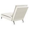 vidaXL Chaise lounge de massagem com rolo veludo creme
