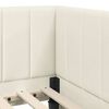 vidaXL Estrutura de Cama de Canto Creme 90 cm x 190 cm Veludo