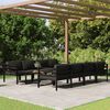 vidaXL 9 pcs conjunto lounge jardim com almofadões alumínio antracite