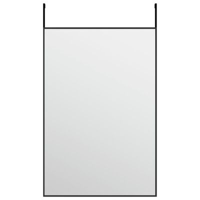 vidaXL Espelho para porta 40x60 cm vidro e alumínio preto