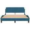 vidaXL Estrutura de cama com cabeceira Dover 120x200 cm veludo azul