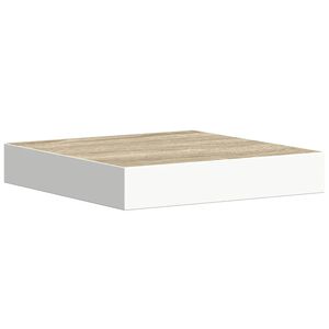 vidaXL Prateleira parede suspensa 23x23,5x3,8 cm MDF carvalho e branco